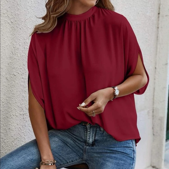 Boho tie back batwing sleeve top - Picture 10 of 16